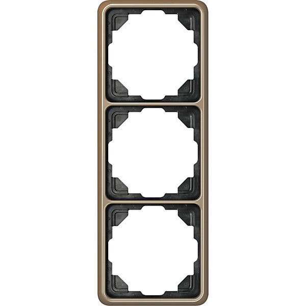 JUNG Rahmen 3-fach gold brz waage/senkrecht CD 583 GB